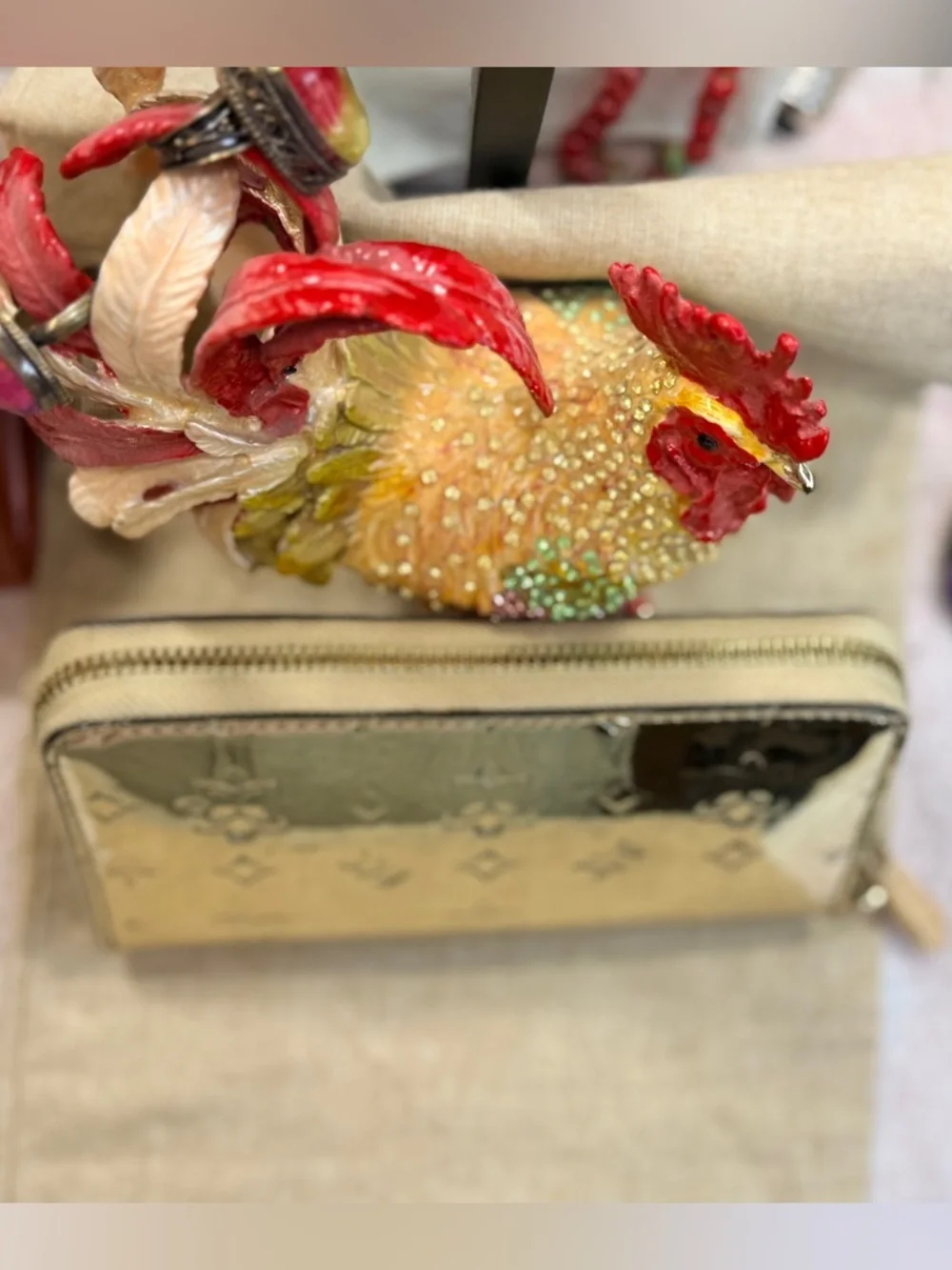 Michael Kors Gold Embossed Women's Wallet - Picture 3 of 8